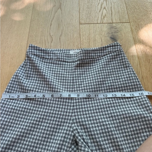 ARITZIA WILFRED KICK FLARE PANT IN GINGHAM BLACK AND WHITE Size 0 - Picture 6 of 13
